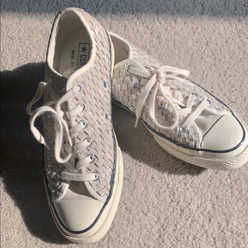 Converse Chuck Taylor All Star 70, WOVEN SUEDE-GREY/WHITE, 6 Men’s / 8 Women’s
